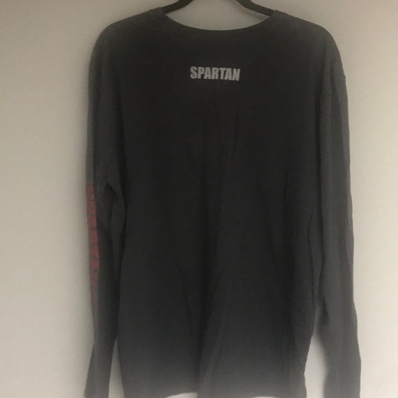 Spartan Race Participants Long Sleeve Tee Shirt Gray and Red XL - Picture 2 of 5